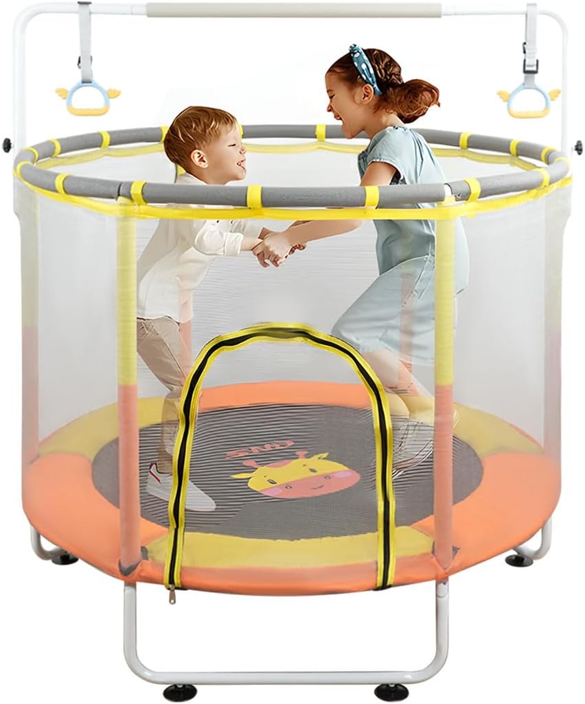 トランポリン 子供 140cm 鉄棒 吊り輪 高さ3段階調節 55inch LEJUMP